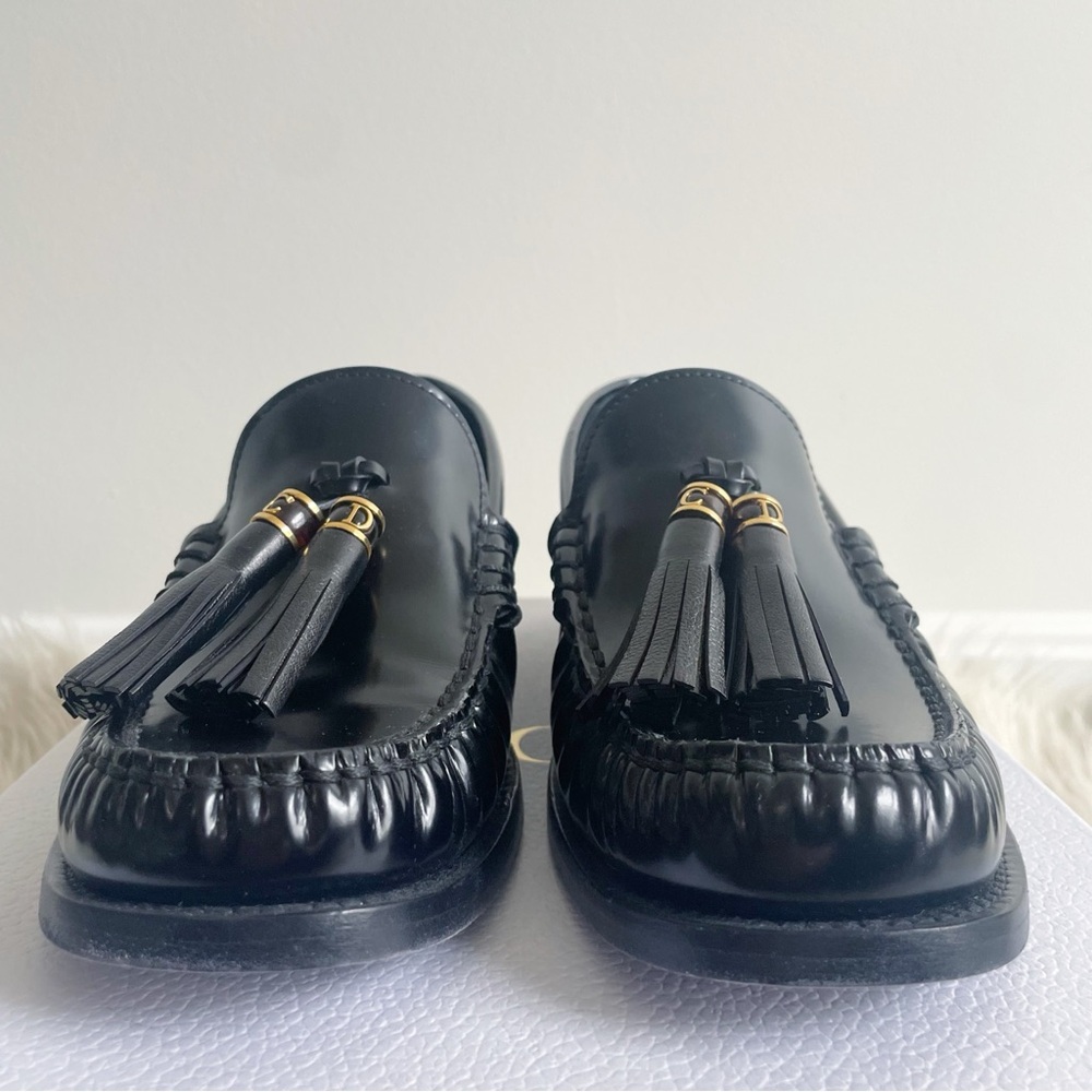 Dior D-Academy Tassel Loafer Black Brushed Calfskin Leather size 40 - Picture 3 of 13